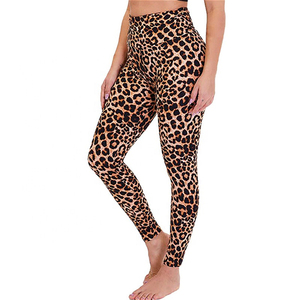High Waist Yoga Legging Women's Animal Print Breathable Quick-Dry Silk Screen Printed High Quality Polyester Spandex OEM Service - Product Image 2