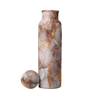 Designer Copper Water <b>Bottle</b> With Engraved Pattern Perfect For Daily Use Office And <b>Travel</b> Hydration Use Drinking Water <b>Bottle</b> - Product Image 2