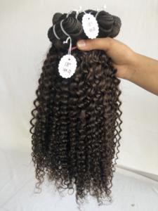 Vente en gros 100% de qualité supérieure 18 ''#2 couleur crépus bouclés Remy vierges Extensions de cheveux humains cuticule aligné approvisionnement d'exportation - Product Image 6