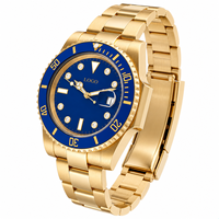 Montre de plongée pour homme avec logo personnalisé OEM, saphir lumineux, étanche 200 m, acier inoxydable, mouvement automatique NH35, montre mécanique pour homme 007