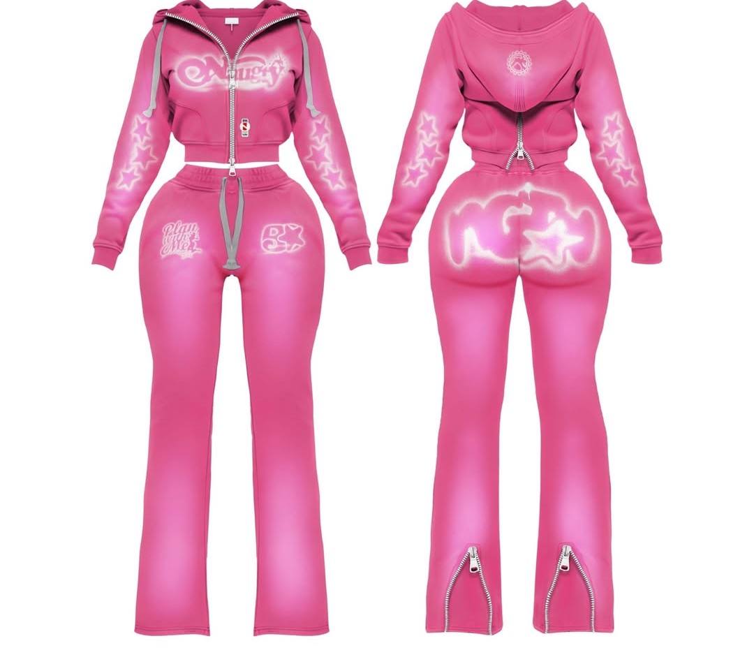 Women's Plus Size Eco-Friendly 100% Cotton Winter Streetwear Solid Waffle Knit Customizable Tracksuit Zip-Up Hoodie Fur Collar