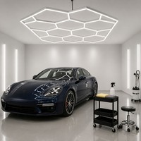 Plafonnier LED modulaire hexagonal, panneau en nid d'abeille, blanc chaud, blanc froid, pour salon de coiffure, salle de bain, loft