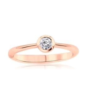 10K oro laboratorio cultivado diamante boda banda laboratorio diamante joyería corte redondo diamante banda compromiso anillo bisel banda redonda - Product Image 4