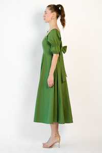 Vestido maxi de mujer bohemio informal con cuello cuadrado y longitud media de algodón 100% para mujer, novedad - Product Image 3