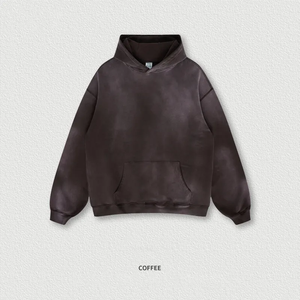 Pull à capuche pour hommes de haute qualité, délavé à l'acide, à motif solide, sweat-shirt d'hiver en coton polyester imprimé personnalisé - Product Image 6