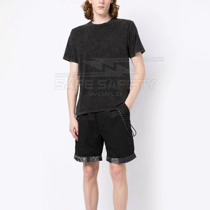 เสื้อยืดผ้าเจอกรดของผู้ชายผ้าฝ้าย100% ทรงหลวมสไตล์วินเทจ - Product Image 2