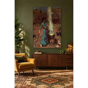 Fida Waterhouse Le cercle magique et la sorcière au chaudron, impression sur toile - Product Image 4