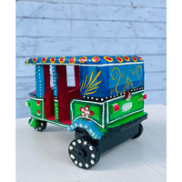 Fabriqué à la main en bois Taxi pousse-pousse Miniature modèle Vintage décoratif à la main pièce de collection pour le bureau à domicile et le cadeau