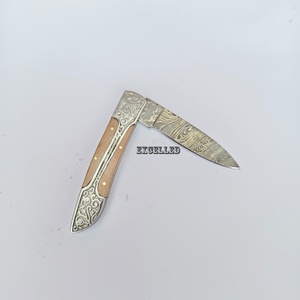 Couteau pliant en acier damas Offre Spéciale extérieur Camping chasse tactique survie manche en bois d'olivier couteau de poche pliant - Product Image 2