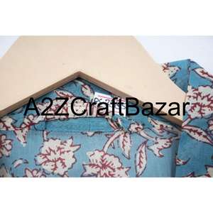 Bata Larga de Algodón Indio Hecha a Mano con Cuello en V, Estampado Floral y Cierre de Cinturón para Mujer - Ropa de Dormir Informal y Vestido de Fiesta (Primavera) - Product Image 5