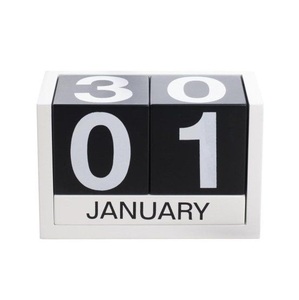 Calendrier en bois massif de qualité assurée en forme de rectangle de conception classique pour décor de table directement exporté - Product Image 5