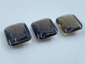 Quartz fumé, tête romaine, intaglio, forme antique, pierres précieuses cabochon en tailles assorties de 10x8 mm à 25x18 mm pour la fabrication de bijoux - Product Image 5