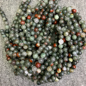 Stone Beads African Bloodstone Beads Strand Stone Jewelry Loose Smooth Gemstone Healing Necklace Bead Natural <b>Crystal</b> Wholesaler - Product Image 5