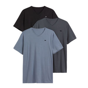 T-shirts 100% coton de haute qualité décontractés pour hommes OEM/ODM vente en gros T-shirt en coton uni en plusieurs couleurs Options personnalisables - Product Image 2