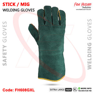 Los mejores guantes de seguridad para soldadores, superventas, el mejor palo de soldadura de cuero de vaca, guantes MIG al por mayor, guantes de cuero de Pakistán - Product Image 5