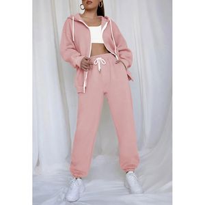 Ensemble de survêtement deux pièces pour femmes, poids lourd et écologique, vêtements de sport avec poches - Product Image 4