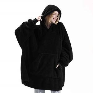 Manufacturers Custom Winter Outfits Grey Color Vintage Pullover for Women <b>Fur</b> Long <b>Hoodie</b> - Product Image 3