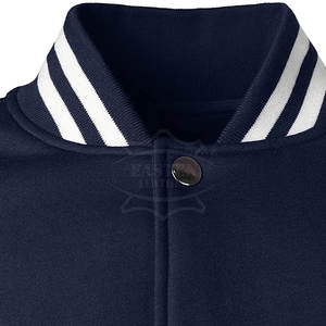 Veste de sport d'hiver pour homme de haute qualité, à séchage rapide, avec design personnalisé, col montant et logo frontal, en tissu coton/laine - Product Image 4