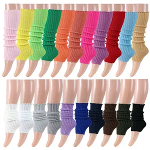 Wholesale Y2K Women's Striped Acrylic Leg Warmers Stylish Socks and Leggings Warmer for Spring and Autumn