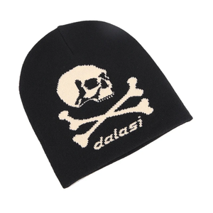 Gorro de invierno con logotipo bordado de Jacquard personalizado Unisex, nuevo estilo, gorro acrílico hecho a mano con estampado completo para viajes - Product Image 1