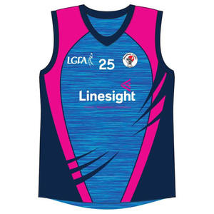 100% poliéster personalizable GAA fútbol Jersey mejor calidad gaélico fútbol desgaste sólido patrón frontal Logo corto OEM disponible - Product Image 1