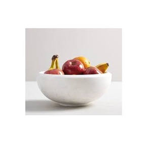 Bol de service alimentaire en marbre de forme ronde Logo personnalisé 100% bol en marbre naturel maison hôtel Restaurant Table dîner Ware bol - Product Image 2