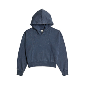 เสื้อฮู้ดผู้หญิงผ้าฝ้าย100% ปรับแต่งได้สไตล์ฮิปฮอปโอเวอร์ไซส์สีฟ้าซักได้ฤดูหนาวเป็นมิตรต่อสิ่งแวดล้อม - Product Image 4