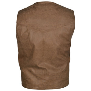 <b>Mens</b> Designer Leather <b>Vest</b> Custom Fit Slim Style Suitable for Urban Fashion or Club Uniforms Bulk Orders - Product Image 2