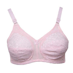Women's Fancy <b>Net</b> Bra - <b>Light</b> Pink - Product Image 1