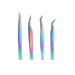 ชุดอุปกรณ์ต่อขนตา4ชิ้นกรรไกรขนาดเล็กสำหรับขนตาพร้อมที่จับกระจกสำหรับแต่งหน้าขนตาเครื่องมือความงาม - Product Image 2