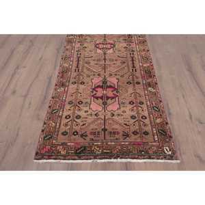 พรมตุรกี 3.4x10.3 ฟุต (105x313 ซม.) สีน้ำตาลลายพรางแบบวินเทจ - Product Image 2