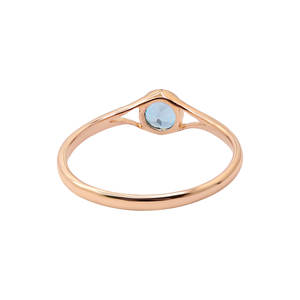 Nueva llegada 925 anillo hecho a mano de plata esterlina Londres Topacio Azul piedra preciosa chapado en oro rosa bisel ajuste incrustaciones para bodas - Product Image 3