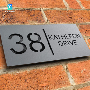 <span class=keywords><strong>Plaque</strong></span> d'adresse de maison en acrylique 3D personnalisée - <span class=keywords><strong>Plaque</strong></span> de porte avec nom de rue personnalisé, <span class=keywords><strong>plaque</strong></span> de numéro extérieure résistante aux intempéries - Product Image 3