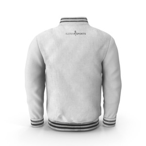 Veste d'université chaude d'hiver décontractée pour hommes 100% manteaux à boutons en cuir de mouton en laine Streetwear brodé en cachemire - Product Image 2