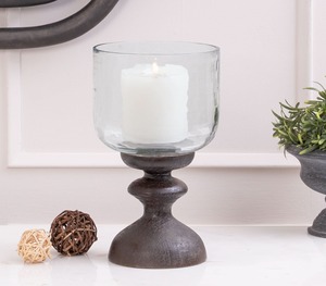 Le bougeoir en bois de luxe ajoute une touche sophistiquée, rustique, confortable et élégante aux espaces de salon et de salle à manger - Product Image 4