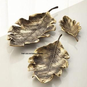 Bol de cuisine personnalisable au design de feuille avec couvercle en métal gris et or Stockage de collations et d'aliments gratuit pour les biscuits - Product Image 5