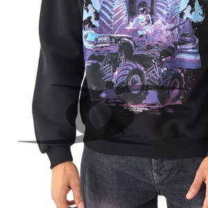 Sudadera holgada de fibra de algodón 100% para hombre, jersey de manga larga con cuello redondo, sudaderas estampadas sólidas de lana de algodón térmico de invierno - Product Image 4