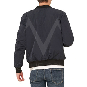 แจ็คเก็ตบอมเบอร์ผ้าแคนวาสคอตั้งสำหรับผู้ชายขายดีประจำฤดูใบไม้ร่วง ตัดเย็บตามสั่งด้วยวัสดุระบายอากาศ แขนยาว - Product Image 4