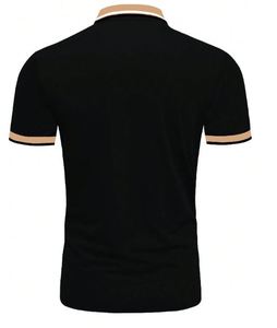 Col personnalisé vierge uni pour chemise homme, impression par transfert thermique de logo personnalisé, 100 % coton tricoté pour chemises - Product Image 3