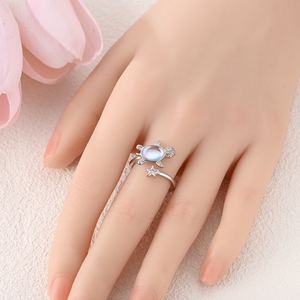 Anillos abiertos errantes de tortuga de plata superventas de Tiktok para fiesta de aniversario de boda de compromiso o regalo - Product Image 4