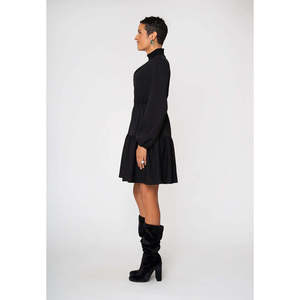 Abito Casual da Donna Leota in Crepe di Poliestere, Linea ad A, Verde Oliva e Nero, Taglie S e XL, Collezione Plus Size, Vita Naturale - Product Image 2