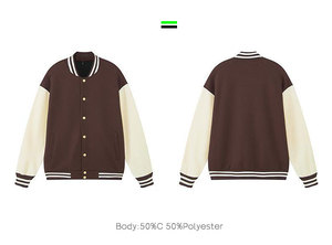 Haute qualité Vintage Style hommes vestes en laine à la mode broderie décontracté collège Baseball Letterman université cuir hiver - Product Image 4