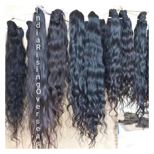 100% Onda natural sin enredos Cabello humano indio crudo Doble dibujado Máquina de donante individual Trama doble Extensiones de cabello sin procesar - Product Image 2