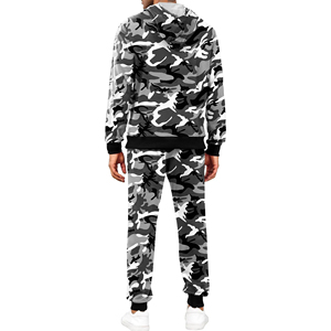 Conjunto Deportivo Personalizable para Hombre, Sudadera con Capucha de Felpa de Algodón con Estampado de Camuflaje, Pantalones Deportivos Holgados, Estilo Urbano - Product Image 6