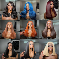 Perruques en cheveux humains vierges Remy bruts, alignées avec la cuticule, en dentelle HD française complète, pour femmes noires, disponibles sur Alibaba