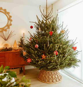 New Arrival Handwoven Rattan Christmas <b>Tree</b> Skirt Natural Wicker <b>Tree</b> <b>Collar</b> for Farmhouse Holiday Decor From Viet Nam - Product Image 6