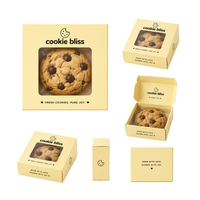 Boîte à biscuits en carton ondulé personnalisée avec logo écologique, emballage alimentaire sûr et personnalisé pour cupcakes et biscuits