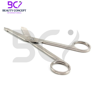 El mejor proveedor Tijeras de vendaje con acabado plateado Producto más nuevo Acero inoxidable 18cm Uso en tijeras de vendaje quirúrgico de hospital - Product Image 3