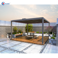 Pergola personnalisée 3x4m persienne motorisée lumières LED Pergola étanche toit Pergola extérieur aluminium