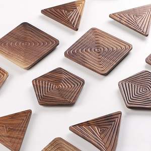 แผ่นรองแก้วไม้สไตล์โบฮีเมียนแบบมินิมอล คุณภาพสูง งานแฮนด์เมด เป็นมิตรกับสิ่งแวดล้อม พื้นผิวเรียบ สำหรับร้านกาแฟ ร้านอาหาร ราคาประหยัด - Product Image 6